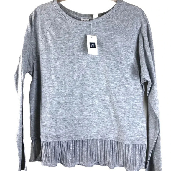 GAP NWT GIRLS GRAY SHIRT TOPS SUMMER SPRING WINTER FALL SHIRTS NEW TOP SIZE M 8 - Picture 2 of 7